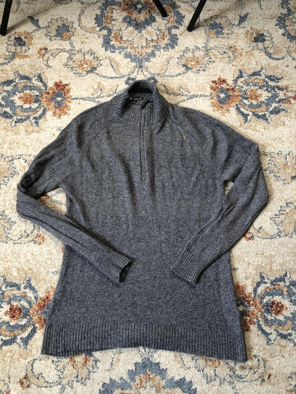 Smartwool Sweater Mens Medium Half Zip Pullover Merino Wool Blend Warm Outdoor